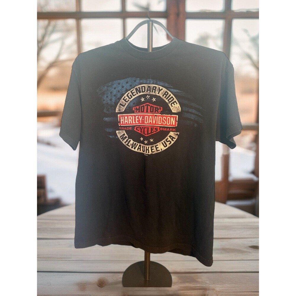 Harley-Davidson distressed Milwaukee legendary ride t shirt